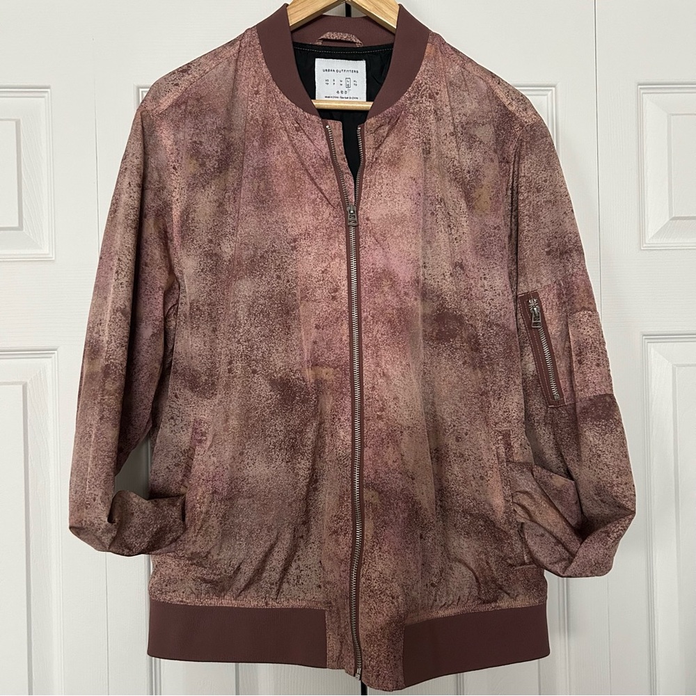 Urban Outfitters Nylon Zip Up Bomber Jacket
